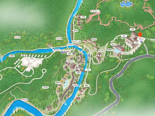 潼南结合景区手绘地图智慧导览和720全景技术，可以让景区更加“动”起来，为游客提供更加身临其境的导览体验。
